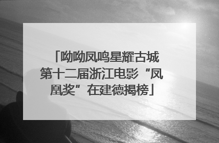 呦呦凤鸣星耀古城 第十二届浙江电影“凤凰奖”在建德揭榜