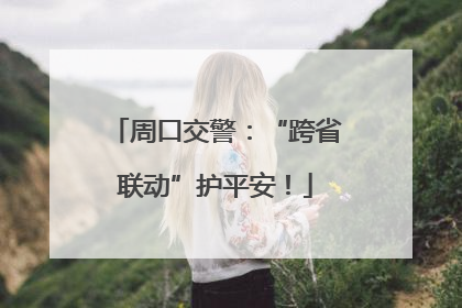 周口交警：“跨省联动”护平安！