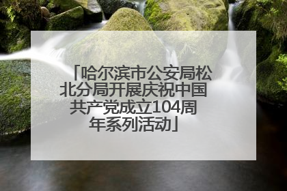 哈尔滨市公安局松北分局开展庆祝中国共产党成立104周年系列活动