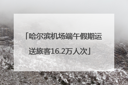 哈尔滨机场端午假期运送旅客16.2万人次