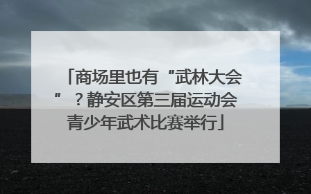 商场里也有“武林大会”？静安区第三届运动会青少年武术比赛举行