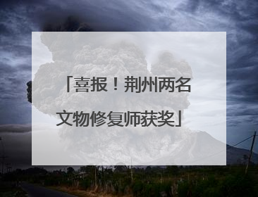 喜报！荆州两名文物修复师获奖