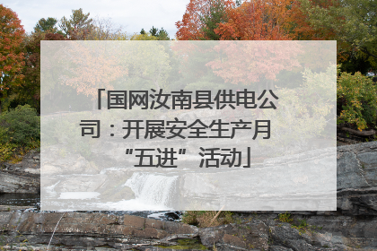 国网汝南县供电公司：开展安全生产月“五进”活动
