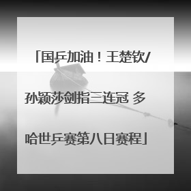 国乒加油！王楚钦/孙颖莎剑指三连冠 多哈世乒赛第八日赛程