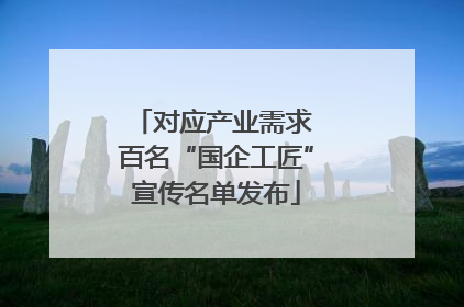 对应产业需求 百名“国企工匠”宣传名单发布