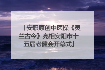 安职原创中医操《灵兰古今》亮相安阳市十五届老健会开幕式
