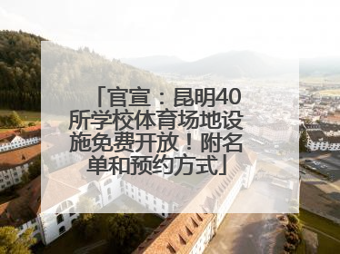 官宣：昆明40所学校体育场地设施免费开放！附名单和预约方式