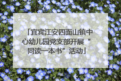 宜宾江安四面山镇中心幼儿园党支部开展“同读一本书”活动