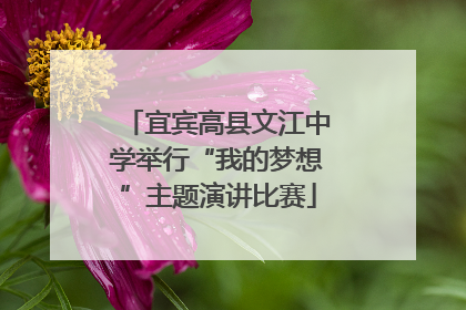 宜宾高县文江中学举行“我的梦想”主题演讲比赛