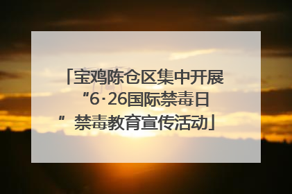 宝鸡陈仓区集中开展“6･26国际禁毒日”禁毒教育宣传活动