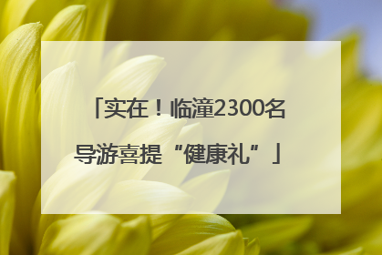 实在！临潼2300名导游喜提“健康礼”