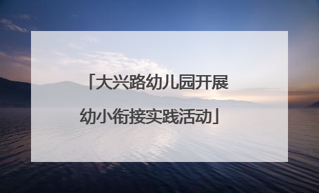 大兴路幼儿园开展幼小衔接实践活动