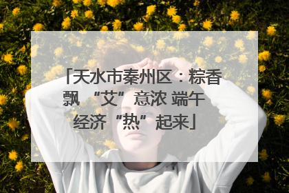 天水市秦州区：粽香飘 “艾”意浓 端午经济“热”起来