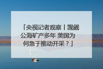 央视记者观察丨觊觎公海矿产多年 美国为何急于推动开采？