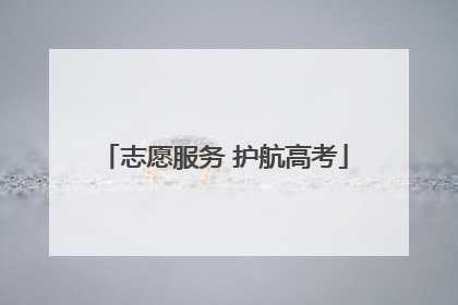 志愿服务 护航高考