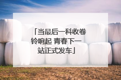 当最后一科收卷铃响起 青春下一站正式发车