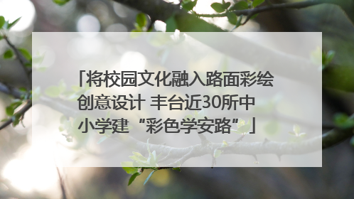 将校园文化融入路面彩绘创意设计 丰台近30所中小学建“彩色学安路”