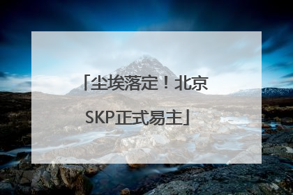尘埃落定！北京SKP正式易主