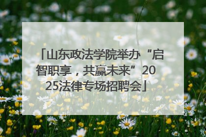 山东政法学院举办“启智职享，共赢未来”2025法律专场招聘会