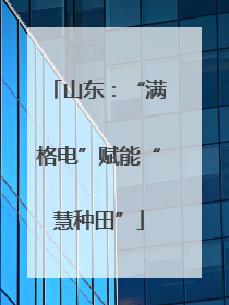 山东：“满格电”赋能“慧种田”