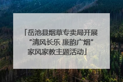 岳池县烟草专卖局开展“清风长乐 廉韵广烟”家风家教主题活动