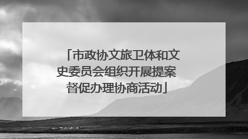 市政协文旅卫体和文史委员会组织开展提案督促办理协商活动