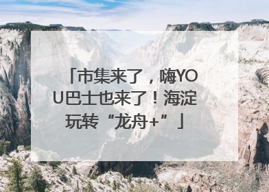 市集来了，嗨YOU巴士也来了！海淀玩转“龙舟+”