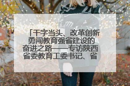 干字当头、改革创新 勇闯教育强省建设的奋进之路——专访陕西省委教育工委书记、省教育厅厅长王树声