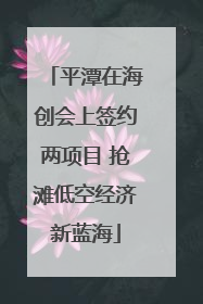平潭在海创会上签约两项目 抢滩低空经济新蓝海