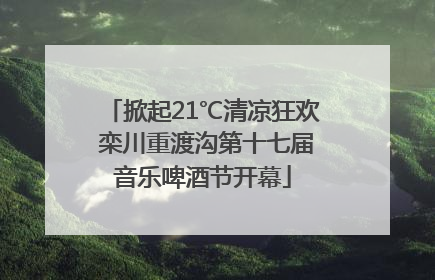 掀起21℃清凉狂欢 栾川重渡沟第十七届音乐啤酒节开幕