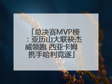 总决赛MVP榜：亚历山大联袂杰威领跑 西亚卡姆携手哈利竞逐