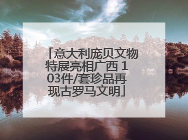 意大利庞贝文物特展亮相广西 103件/套珍品再现古罗马文明