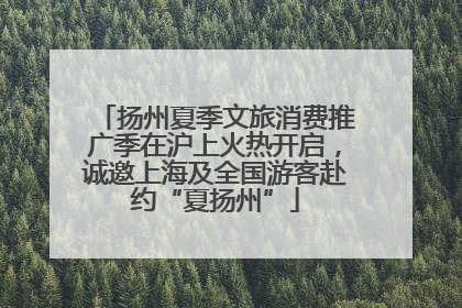 扬州夏季文旅消费推广季在沪上火热开启，诚邀上海及全国游客赴约“夏扬州”