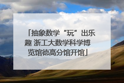 抽象数学“玩”出乐趣 浙工大数学科学博览馆德高分馆开馆