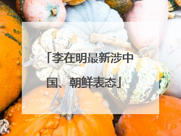 李在明最新涉中国、朝鲜表态