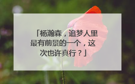 杨瀚森，追梦人里最有前景的一个，这次也许真行？