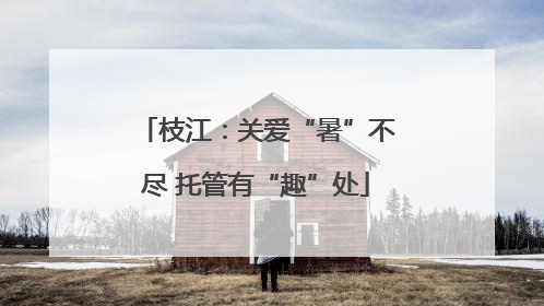 枝江：关爱“暑”不尽 托管有“趣”处