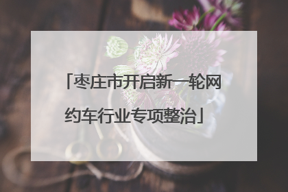 枣庄市开启新一轮网约车行业专项整治