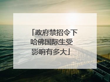 政府禁招令下 哈佛国际生受影响有多大