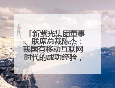 新紫光集团董事、联席总裁陈杰：我国有移动互联网时代的成功经验，最有能力做好AI应用创新