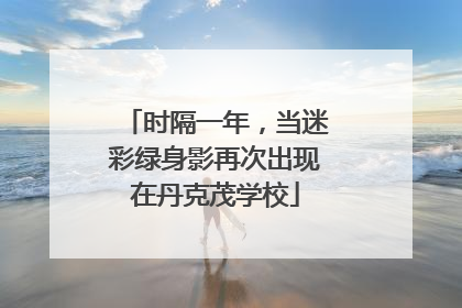 时隔一年，当迷彩绿身影再次出现在丹克茂学校