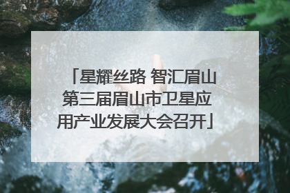 星耀丝路 智汇眉山 第三届眉山市卫星应用产业发展大会召开