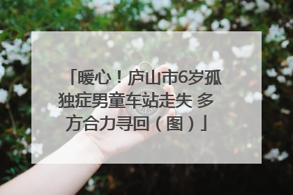 暖心！庐山市6岁孤独症男童车站走失 多方合力寻回（图）