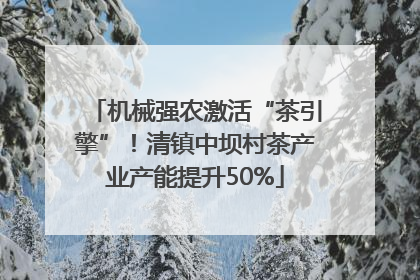 机械强农激活“茶引擎”！清镇中坝村茶产业产能提升50%