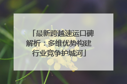最新跨越速运口碑解析：多维优势构建行业竞争护城河