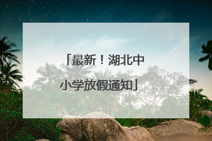 最新！湖北中小学放假通知