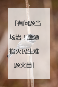 有问题当场治！鹰潭掐灭民生难题火苗