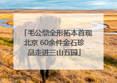毛公鼎全形拓本首现北京 60余件金石珍品走进三山五园