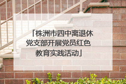 株洲市四中离退休党支部开展党员红色教育实践活动