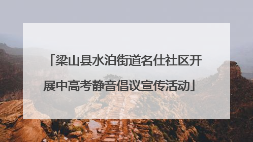 梁山县水泊街道名仕社区开展中高考静音倡议宣传活动